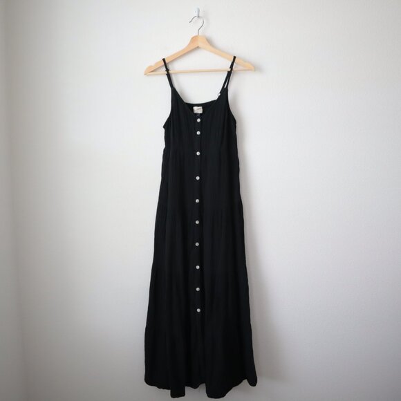 Universal Thread Gauze Button Front Tiered Dress | S - Picture 3 of 6